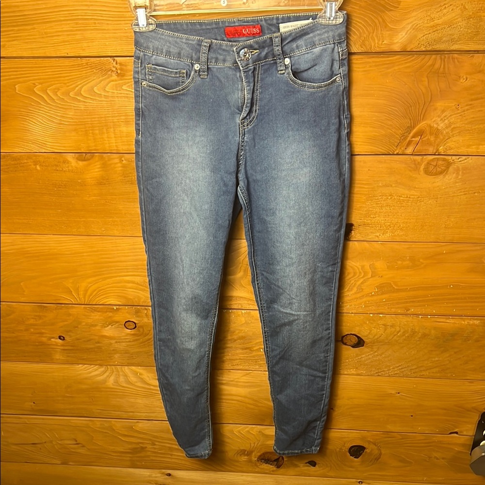 Guess Womens Jeans Blue 28 High Rise‎ Skinny Tahiana Fit Distressed Stretch Y2K